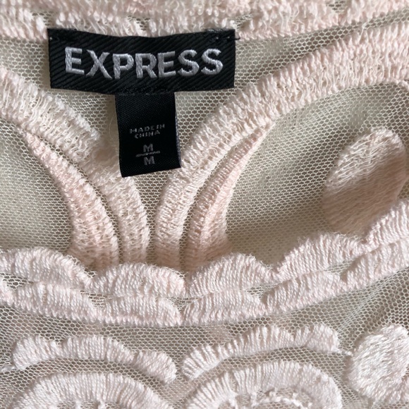 Light pink Express Lace Tank Top - Picture 3 of 3